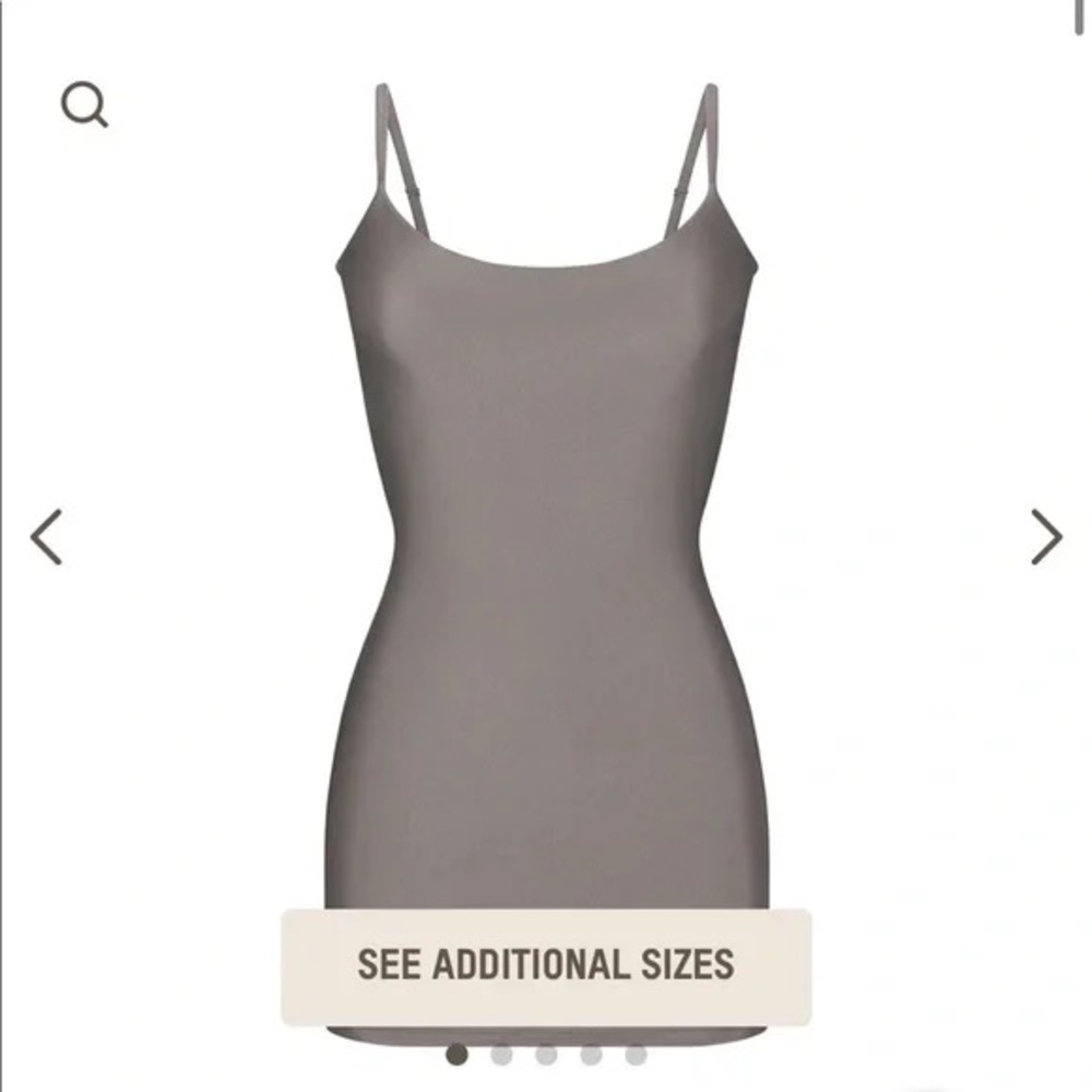 SKIMS Shine Jersey Mini Dress Grey Chalk